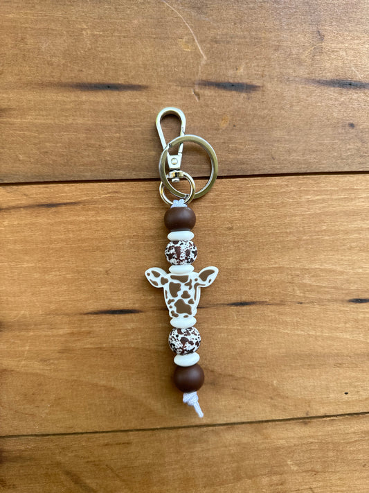 Brown Cow Keychain