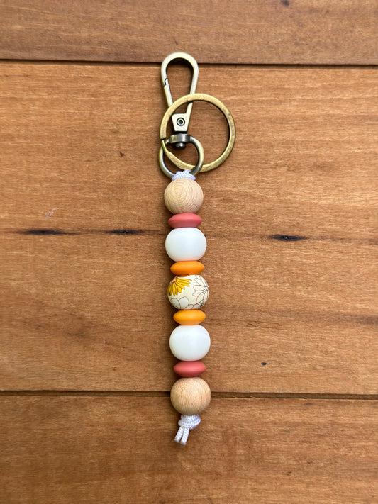 Boho Floral Keychain