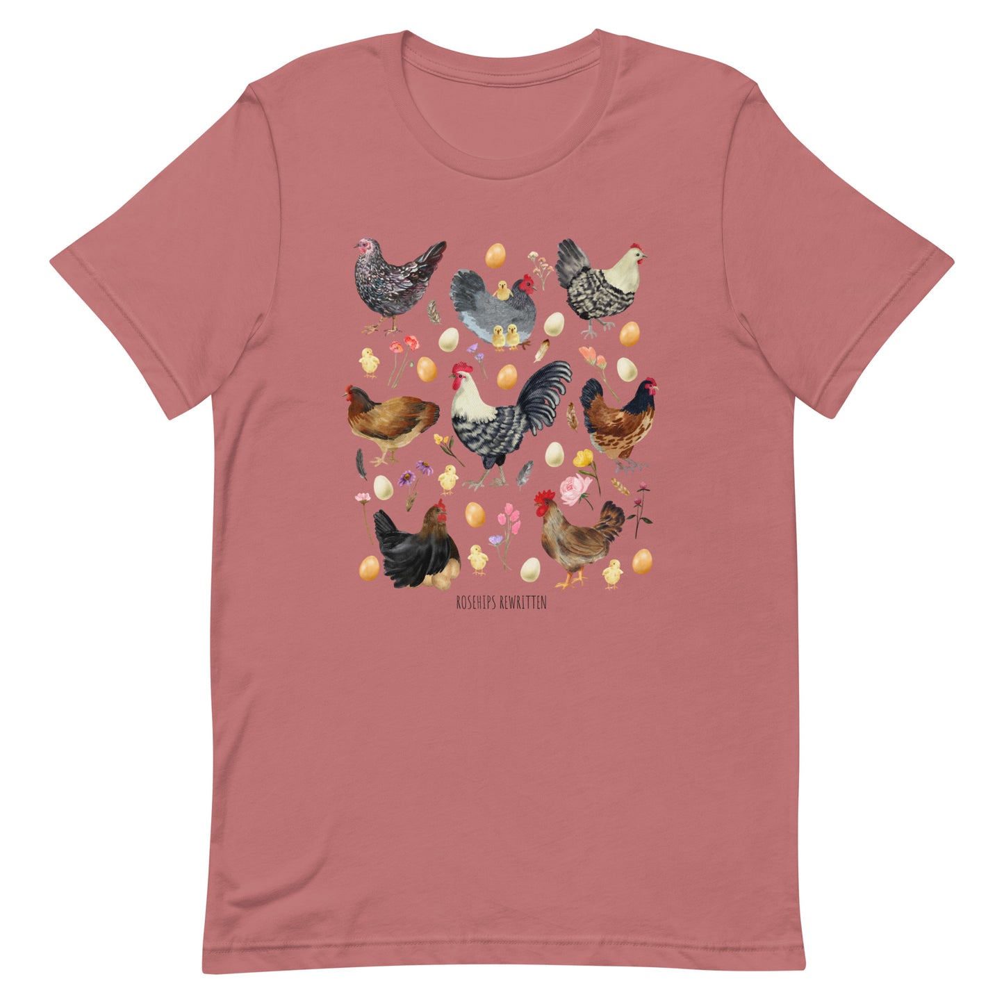 Floral Chicken Unisex t-shirt