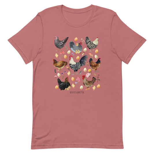 Floral Chicken Unisex t-shirt