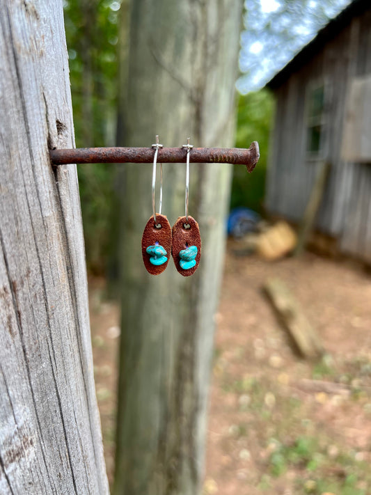 Dainty Turquoise Hoops