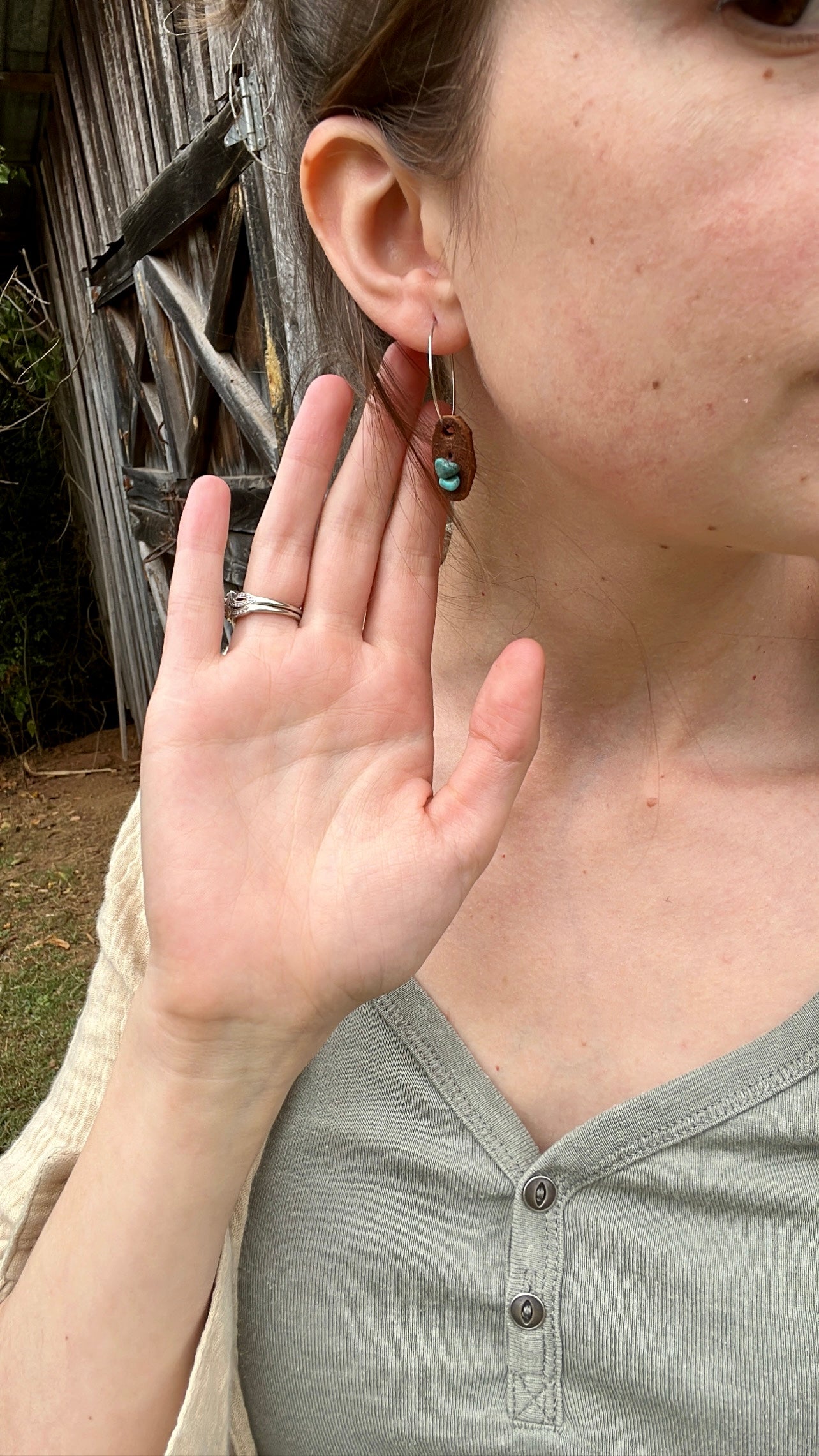 Dainty Turquoise Hoops