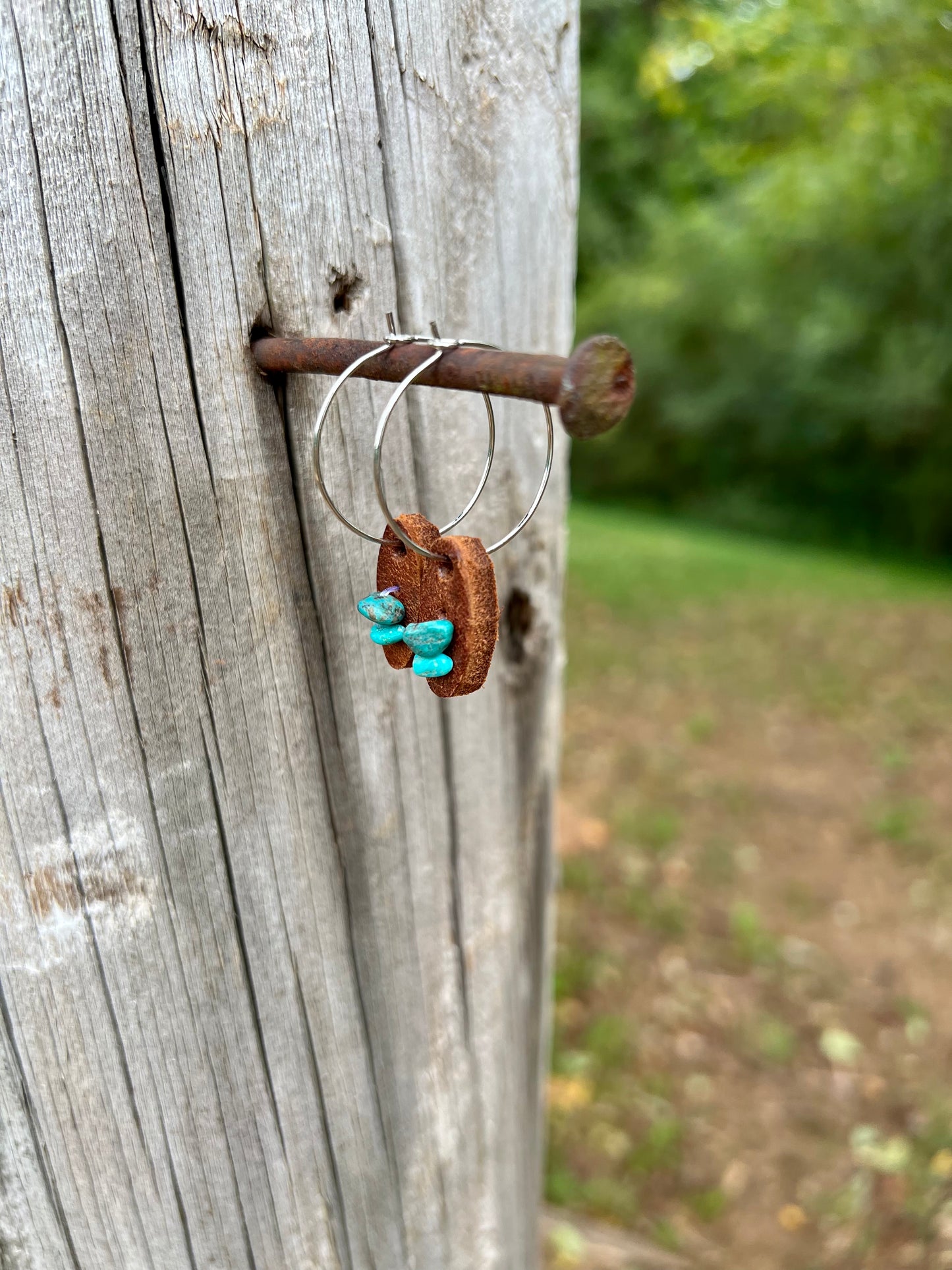 Dainty Turquoise Hoops