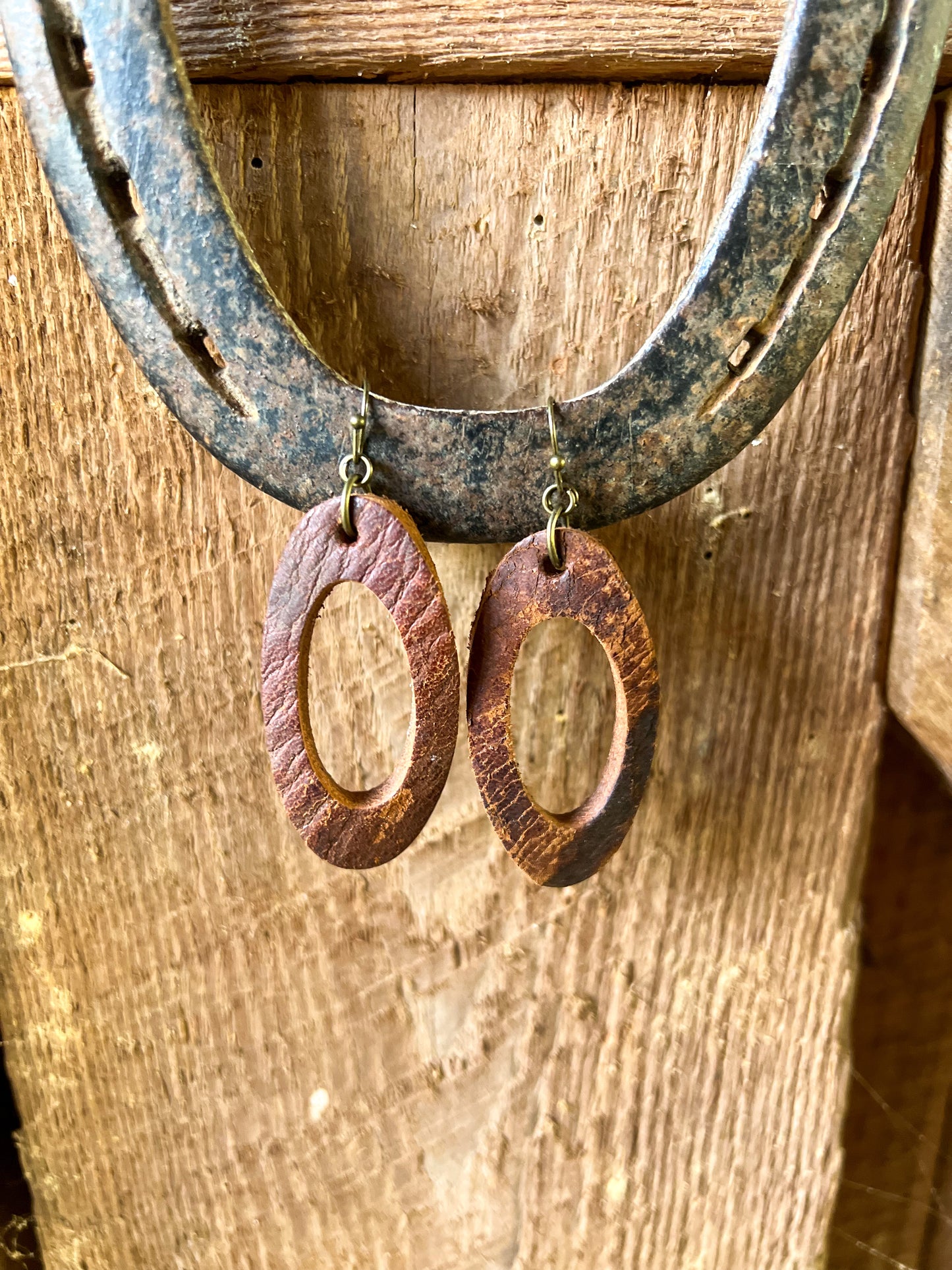 Leather Cutout Earrings