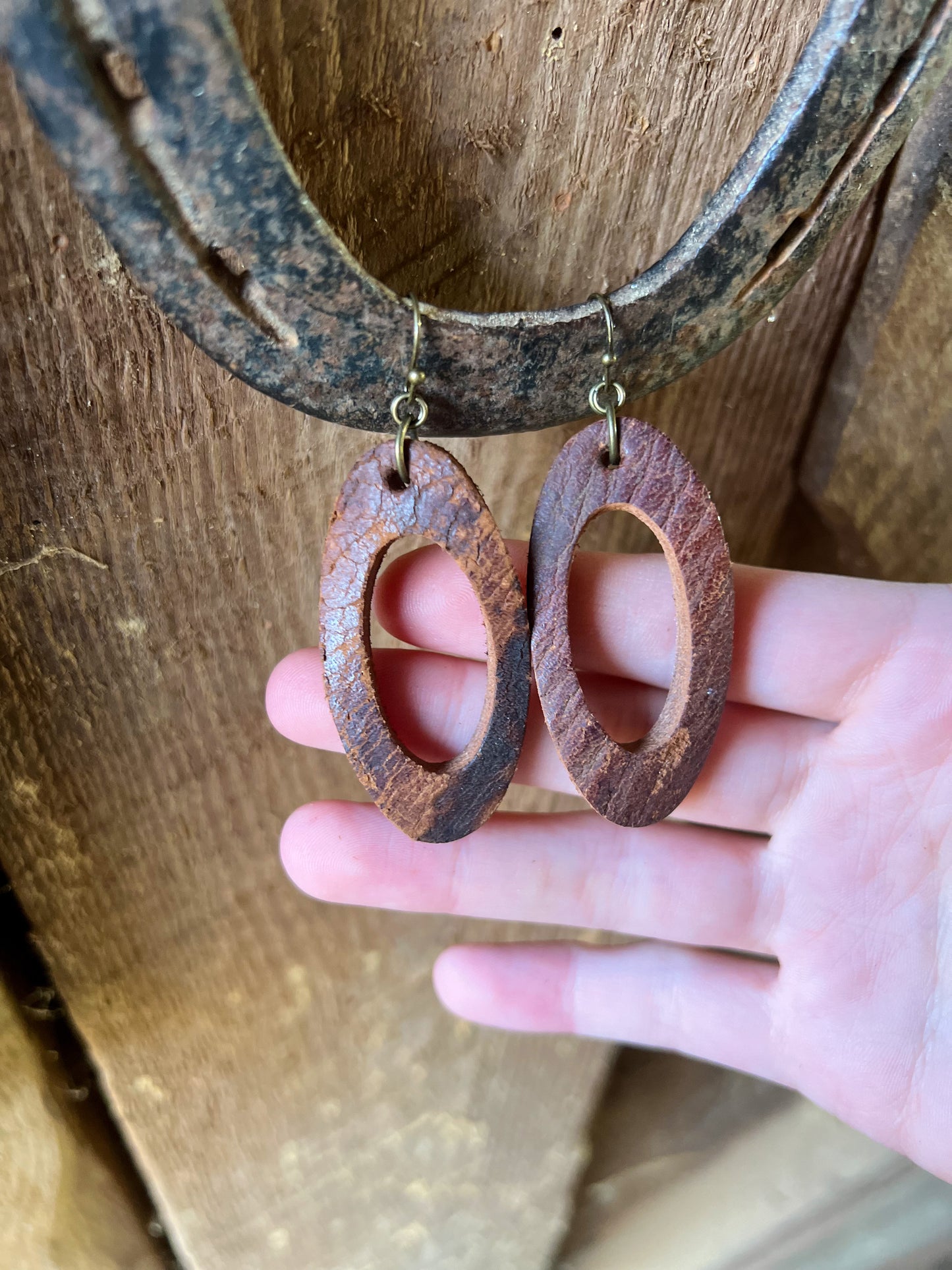 Leather Cutout Earrings